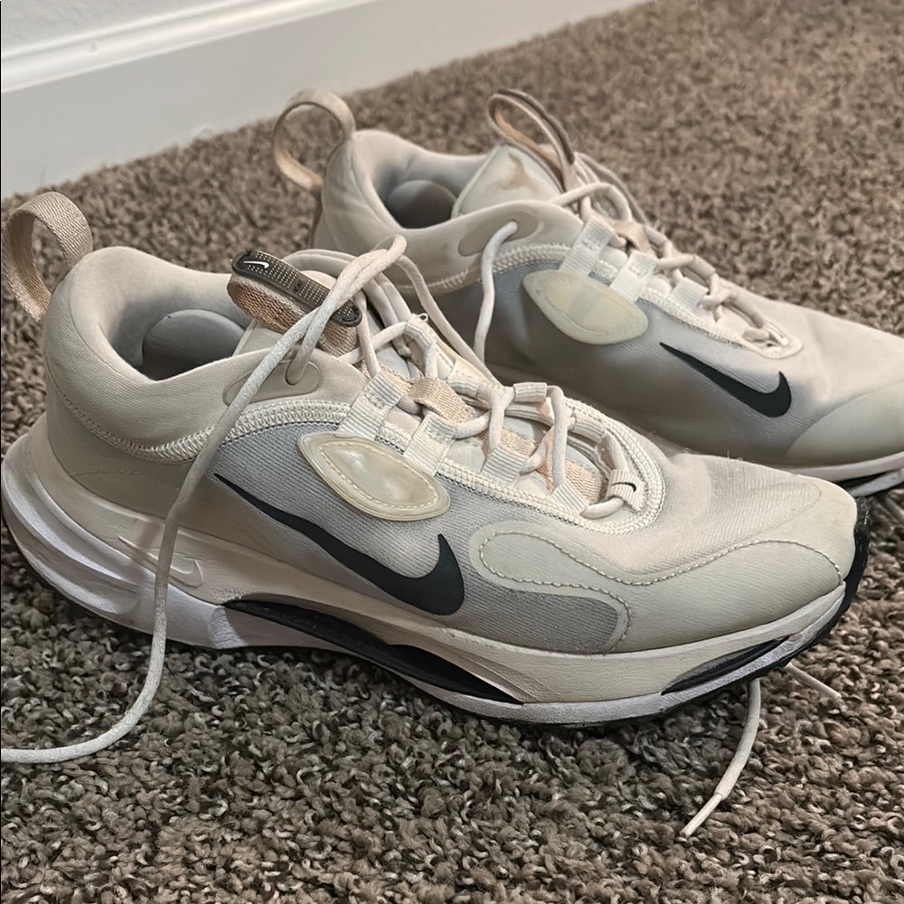 Nike Cream and Gray Athletic Shoes